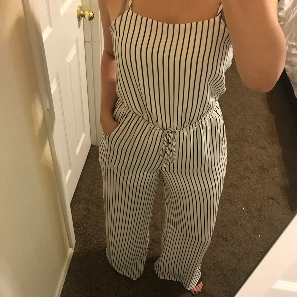 White & Black Jumpsuit